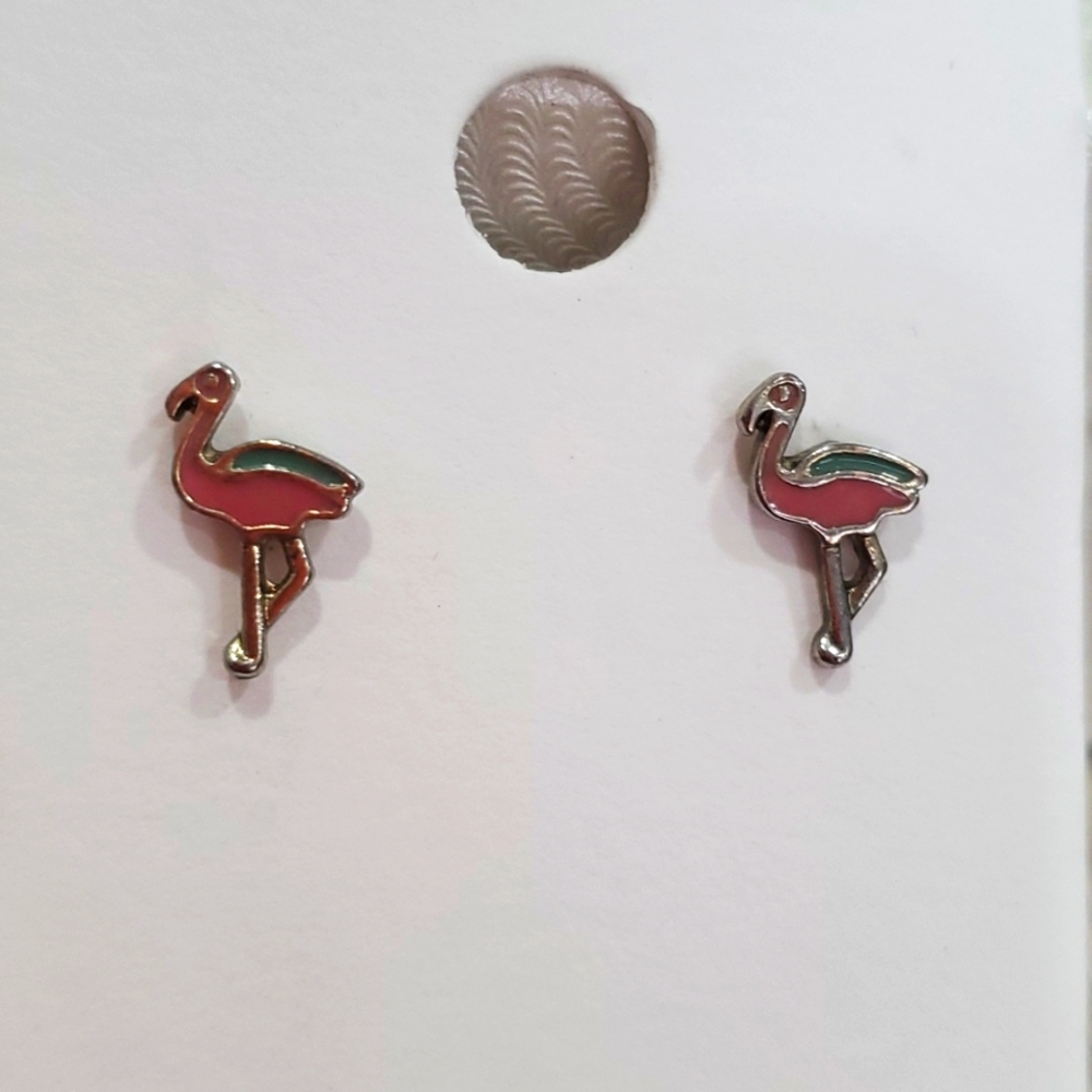 Flamingo earrings